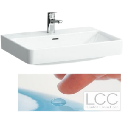 Laufen Pro S umyvadlo 65x46,5 cm otvor pro baterii uprostřed h8109644001041 1096.4.400.104.1