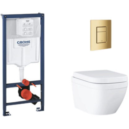 Závěsný wc set do lehkých stěn / předstěnová montáž GROHE Euro Ceramic SIKOGRSEUSCGL0